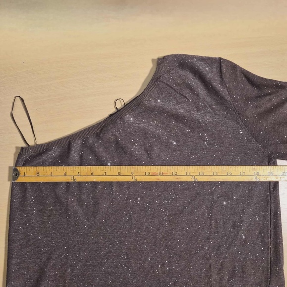 ZARA NWT Sparkly Diamond Studded Fairy Cottagecore Witchy Chocolate Brown Top M - Picture 9 of 9